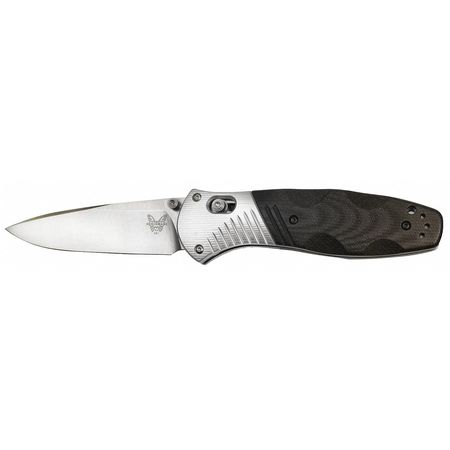 Folding Knife,fine,drop Point,blk,3-5/8