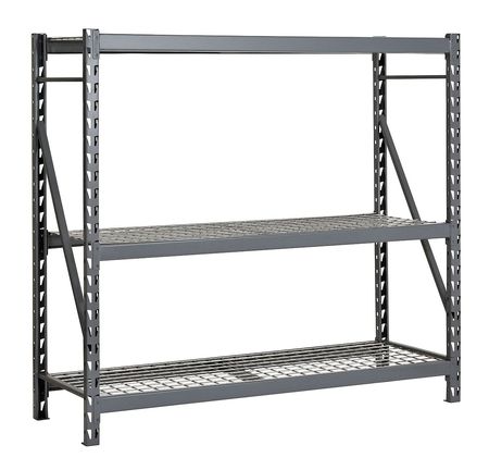 Bulk Rack,starter,72" H,48" W,24" D,gray