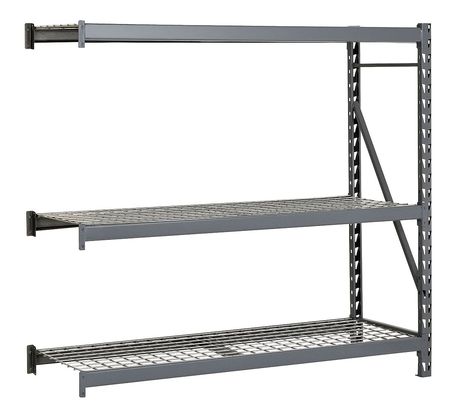 Bulk Rack,add-on,72" H,48" W,24" D,gray