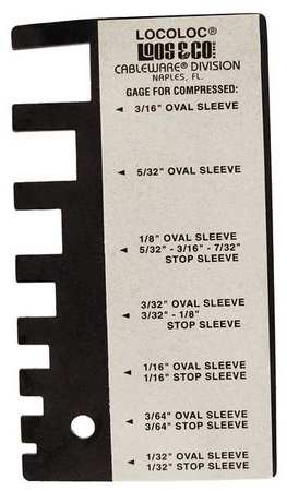 Oval And Stop Sleeve Gauge,1/32-3/16 (1