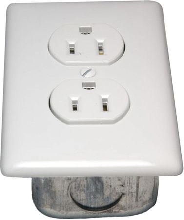 Std Duplex Outlet,no-wire,115v,white (1