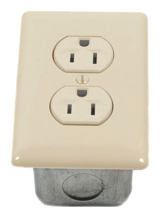 Std Duplex Outlet,no Wire,115v,beige (1