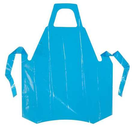 Die Cut Apron,45 In. L,blue,pk100 (1 Uni