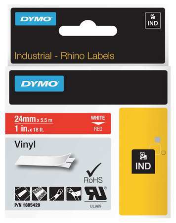 Label Tape Cartridge,vinyl,18 Ft. L,1" W