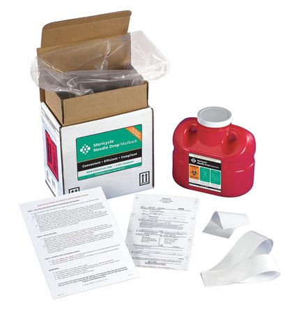 Sharps Mailback System,1 Gal.,screw Lid