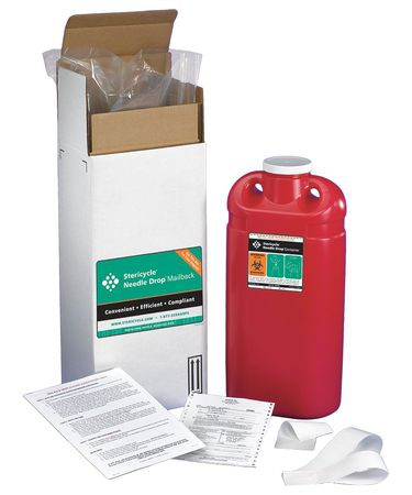 Sharps Mailback System,3 Gal.,screw Lid