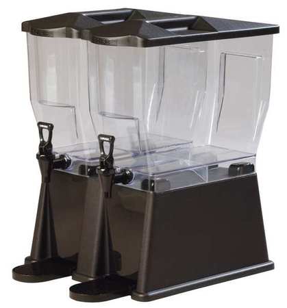 Beverage Dispenser,double,6 Gal,black (1