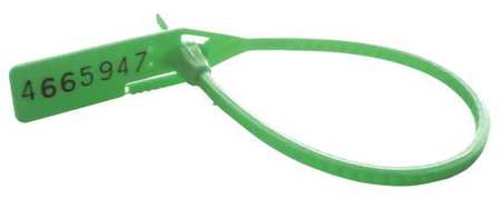 Cinch-up Locking Seal,green,pk100 (1 Uni