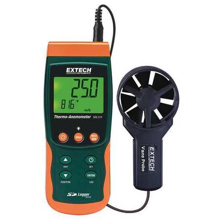 Data Logging Anemometer,80 To 4930 Fpm (