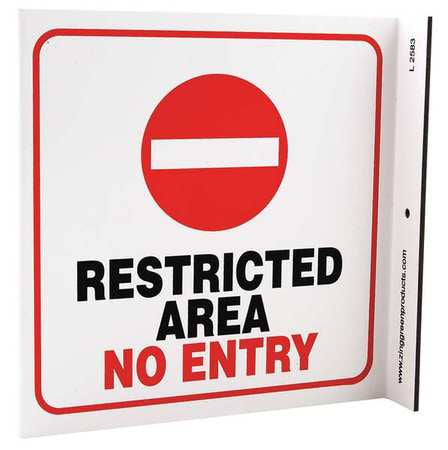 No Entry Sign,7 X 7in,r And Bk/wht,eng (