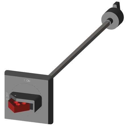 Door Mount Rotary Disconnect,130mm,black