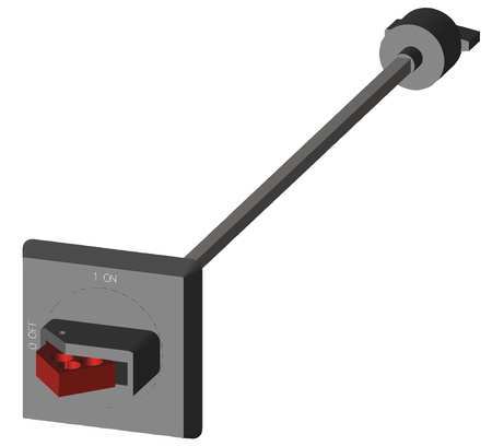 Door Mount Rotary Disconnect,330mm,black