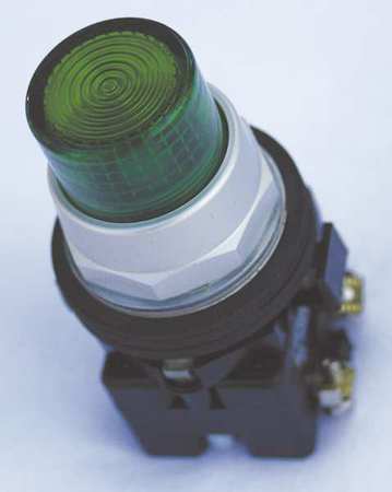 Illuminated Push Button,30mm,green,6vac