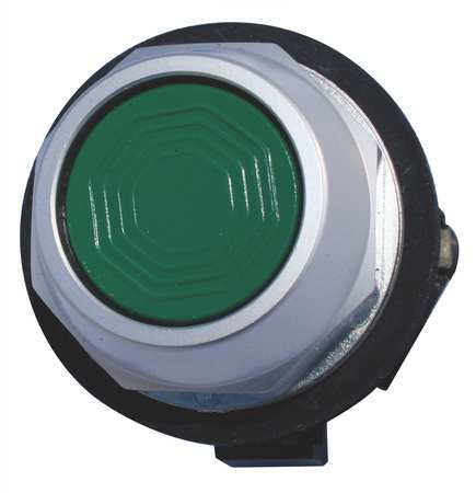 Non-illum Push Button,30mm,flush,green (