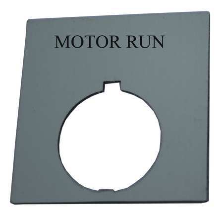 Legend Plate,square,motor Run,black (1 U