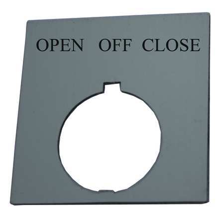 Legend Plate,square,open Off Close,black