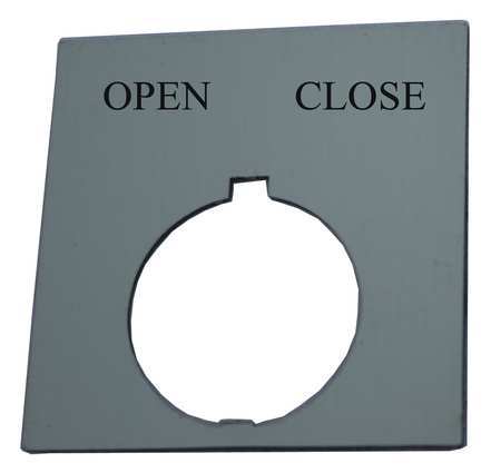 Legend Plate,square,open Close,black (1