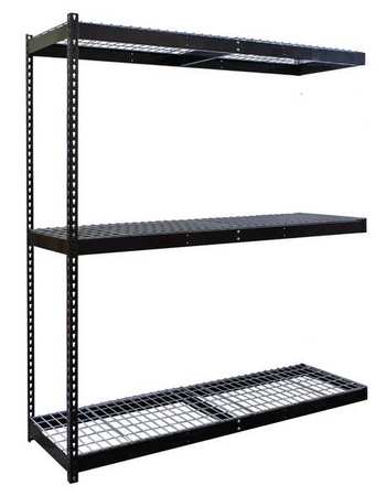 Boltless Shelving,add-on,84" H,black (1