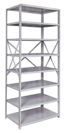 Metal Shelving,open,starter,87"h,8 Shelf