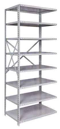 Metal Shelving,open,add-on,87" H,8 Shelf