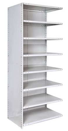 Metal Shlving,closed,add-on,87"h,8 Shelf