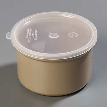 Poly-tuf Crock W/lid,1.5 Qt.,beige,pk6 (