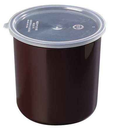 Poly-tuf Crock W/lid,2.7 Qt.,brown,pk6 (