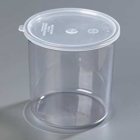 Poly-tuf Crock W/lid,2.7 Qt.,clear,pk6 (