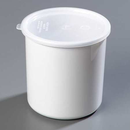 Poly-tuf Crock W/lid,2.7 Qt.,white,pk6 (