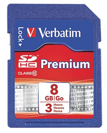 Premium Sdhc Memory Card,8 Gb, (1 Units