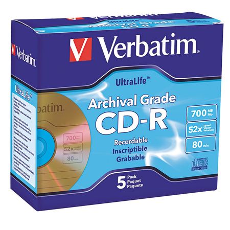 Cd-r Disc,700 Mb,80 Min,52x,pk5 (1 Units