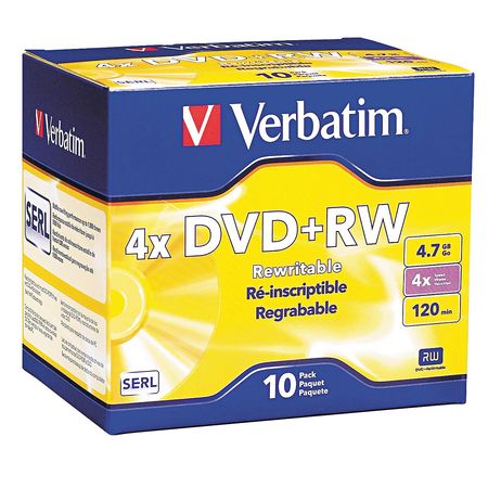 Dvd+rw Disc,4.70 Gb,120 Min,4x,pk10 (1 U