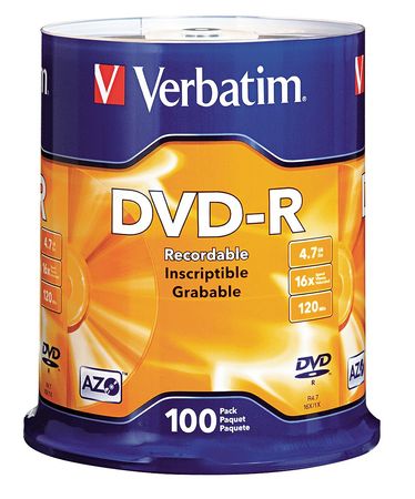 Dvd-r Disc,4.70 Gb,120 Min,16x,pk100 (1