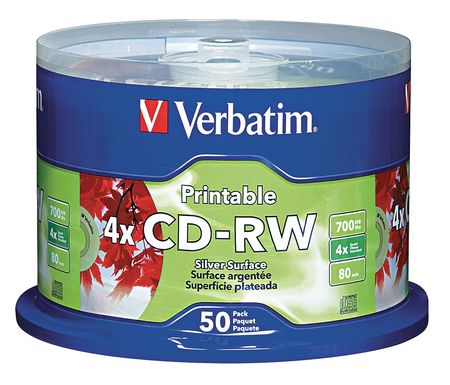 Cd-rw Disc,700 Mb,80 Min,4x,pk50 (1 Unit