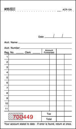 Carbon Salesbook,2 Part,pk100 (1 Units I