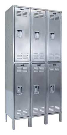 Wrdrb Lockr,lvrd,3 Wide, 2 Tier,silver (