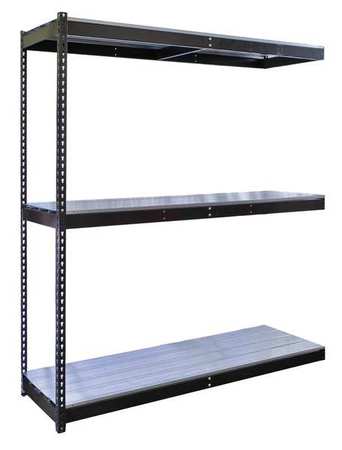 Boltless Shelving,add-on,84" H,black (6