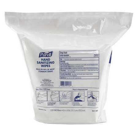 Sanitizer Wipes,bulk Refill,6 X 8",pk2 (