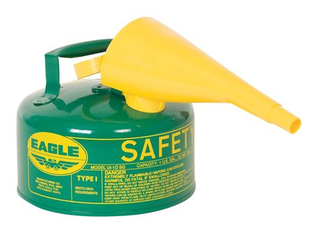 Type I Safety Can,1 Gal.,green,8" H (1 U