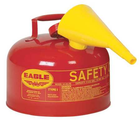 Type I Safety Can,2-1/2 Gal,red (1 Units