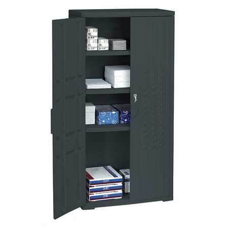 Storage Cabinet,hdpe,black,66 In (1 Unit