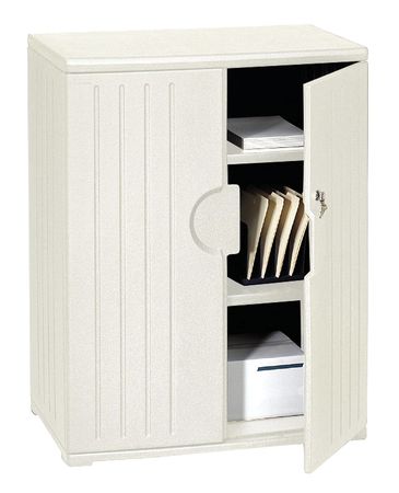 Storage Cabinet,hdpe,platinum,46 In (1 U