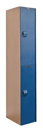 Wrdrb Lockr,solid,1 Wd,2 Tier,blue/taupe