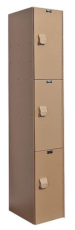 Wrdrb Lockr,solid,1 Wide, 3 Tier,taupe (