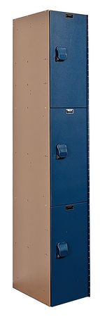 Wrdrb Lockr,solid,1 Wd,3 Tier,blue/taupe