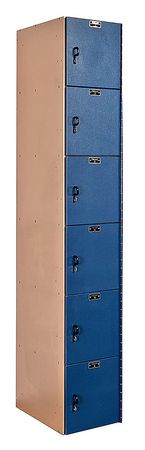 Box Lockr,solid,1 Wd, 6 Tr,blue/taupe (1