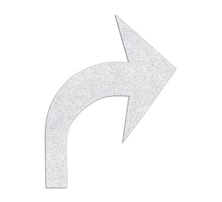 Pref Thermoplastic,right Turn Arrow,pk2