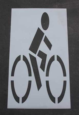 Pavement Stencil,78 In,bike Lane,1/16 (1