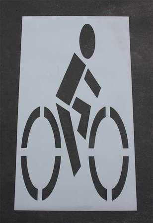 Pavement Stencil,78 In,bike Lane,1/8 (1