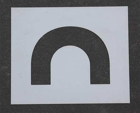 Pavement Stencil,4 In,end Loop,1/16 (1 U